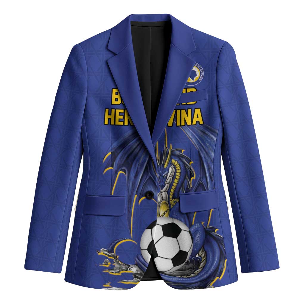 Custom Bosnia and Herzegovina Football 2026 Blazer Blue Dragon National Pride