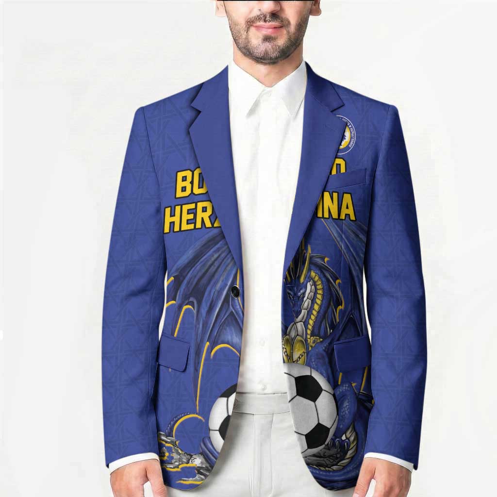 Custom Bosnia and Herzegovina Football 2026 Blazer Blue Dragon National Pride