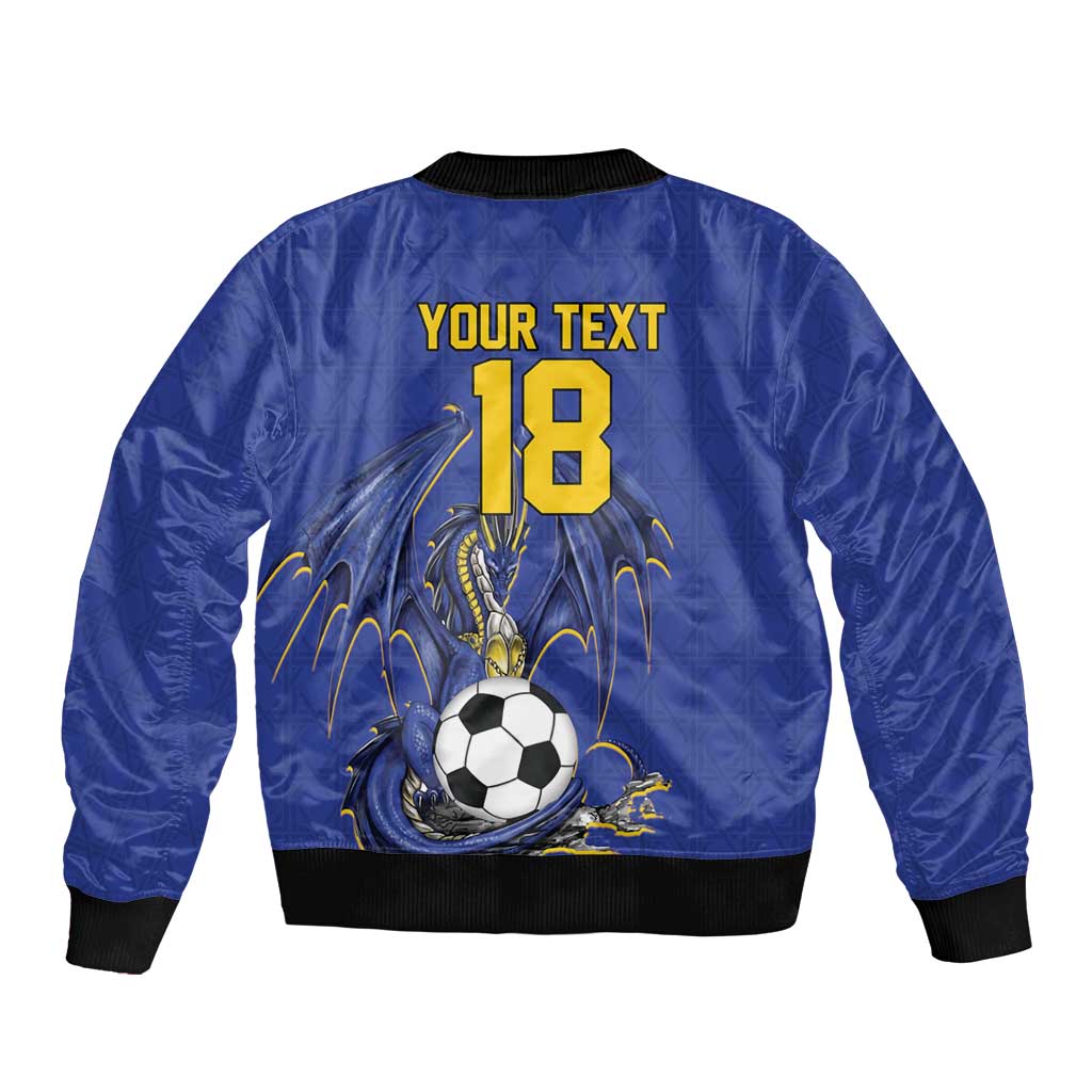 Custom Bosnia and Herzegovina Football 2026 Bomber Jacket Blue Dragon National Pride