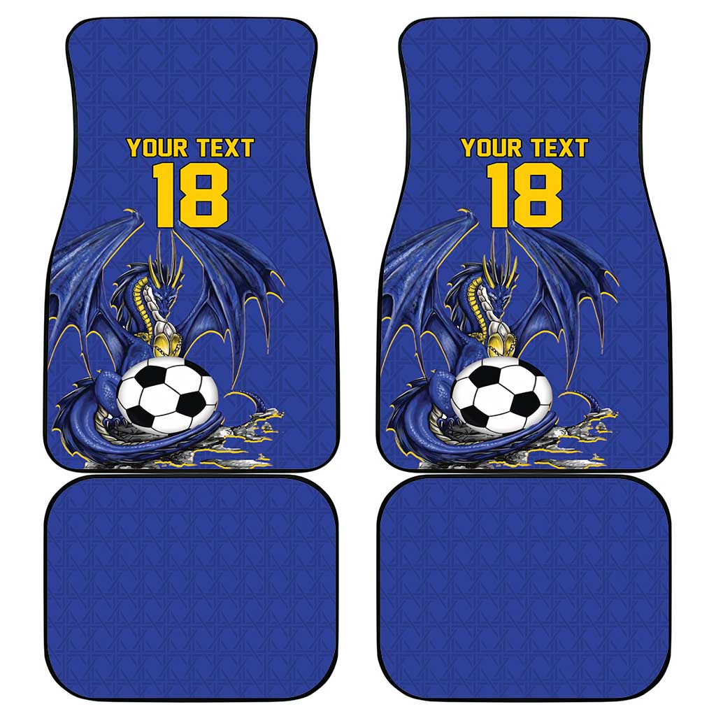 Custom Bosnia and Herzegovina Football 2026 Car Mats Blue Dragon National Pride