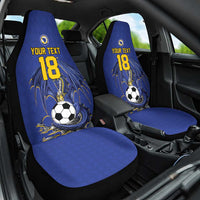 Custom Bosnia and Herzegovina Football 2026 Car Seat Cover Blue Dragon National Pride