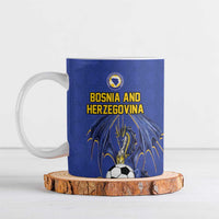 Custom Bosnia and Herzegovina Football 2026 Ceramic Mug Blue Dragon National Pride