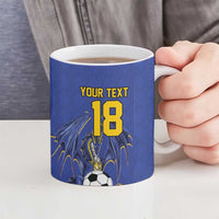 Custom Bosnia and Herzegovina Football 2026 Ceramic Mug Blue Dragon National Pride