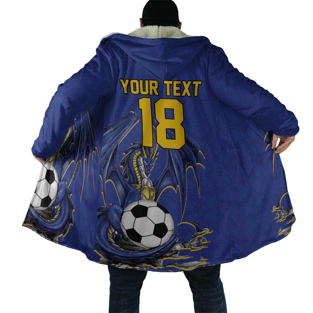 Custom Bosnia and Herzegovina Football 2026 Cloak Blue Dragon National Pride