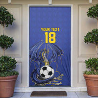 Custom Bosnia and Herzegovina Football 2026 Door Cover Blue Dragon National Pride