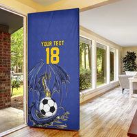 Custom Bosnia and Herzegovina Football 2026 Door Cover Blue Dragon National Pride