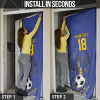 Custom Bosnia and Herzegovina Football 2026 Door Cover Blue Dragon National Pride