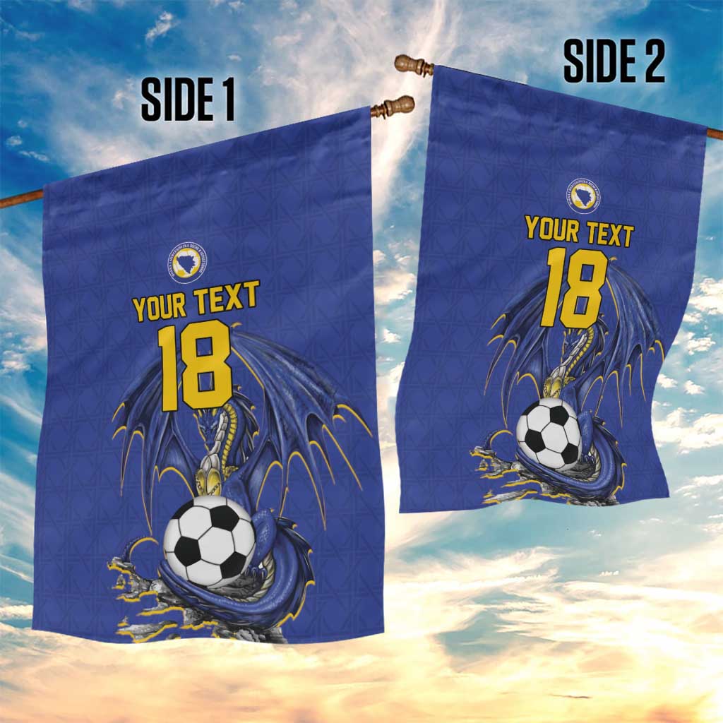 Custom Bosnia and Herzegovina Football 2026 Garden Flag Blue Dragon National Pride