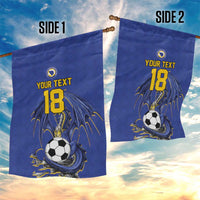 Custom Bosnia and Herzegovina Football 2026 Garden Flag Blue Dragon National Pride