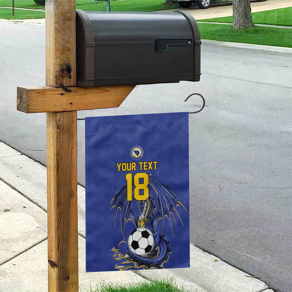 Custom Bosnia and Herzegovina Football 2026 Garden Flag Blue Dragon National Pride