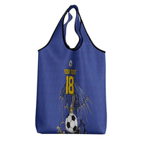 Custom Bosnia and Herzegovina Football 2026 Grocery Bag Blue Dragon National Pride