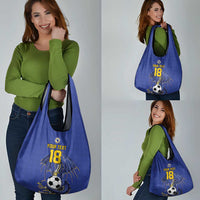 Custom Bosnia and Herzegovina Football 2026 Grocery Bag Blue Dragon National Pride