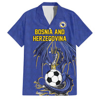 Custom Bosnia and Herzegovina Football 2026 Hawaiian Shirt Blue Dragon National Pride