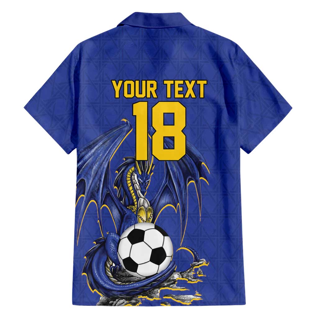 Custom Bosnia and Herzegovina Football 2026 Hawaiian Shirt Blue Dragon National Pride