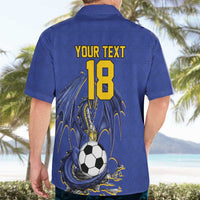 Custom Bosnia and Herzegovina Football 2026 Hawaiian Shirt Blue Dragon National Pride