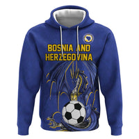Custom Bosnia and Herzegovina Football 2026 Hoodie Blue Dragon National Pride