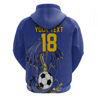 Custom Bosnia and Herzegovina Football 2026 Hoodie Blue Dragon National Pride