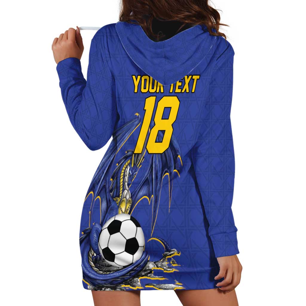 Custom Bosnia and Herzegovina Football 2026 Hoodie Dress Blue Dragon National Pride