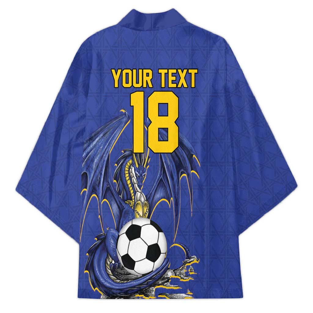 Custom Bosnia and Herzegovina Football 2026 Kimono Blue Dragon National Pride