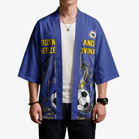 Custom Bosnia and Herzegovina Football 2026 Kimono Blue Dragon National Pride