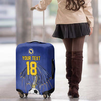 Custom Bosnia and Herzegovina Football 2026 Luggage Cover Blue Dragon National Pride