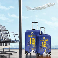 Custom Bosnia and Herzegovina Football 2026 Luggage Cover Blue Dragon National Pride