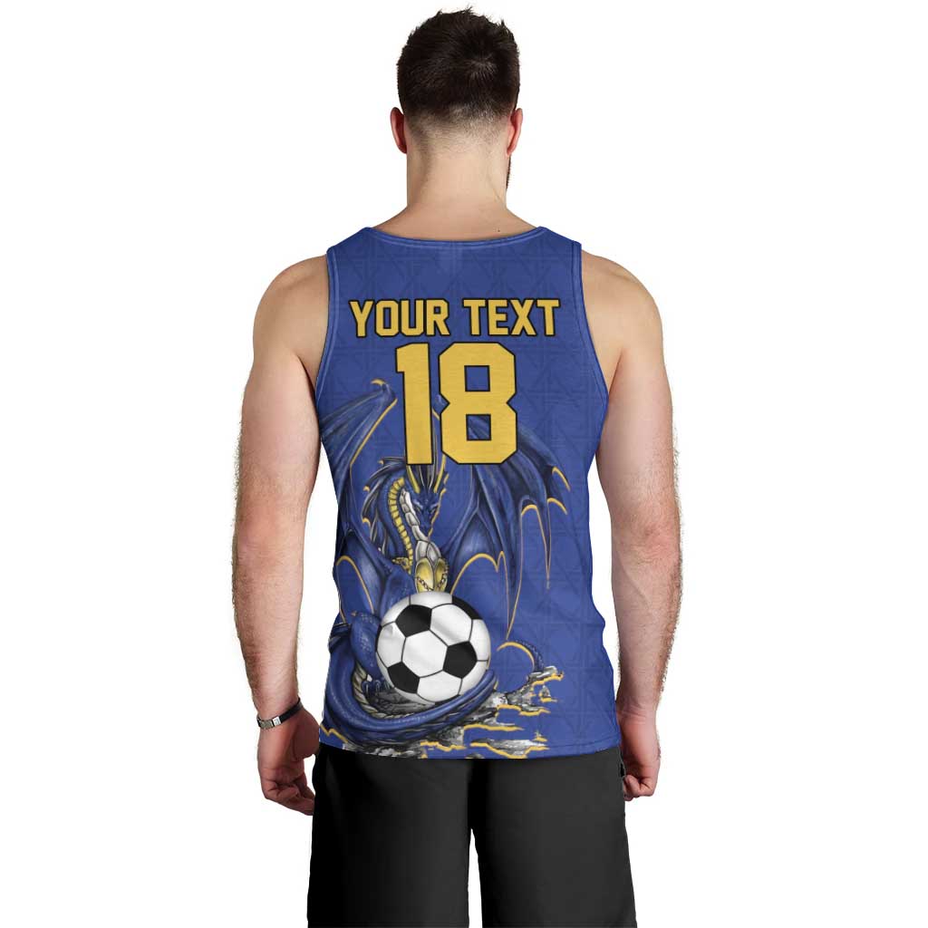 Custom Bosnia and Herzegovina Football 2026 Men Tank Top Blue Dragon National Pride