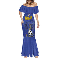 Custom Bosnia and Herzegovina Football 2026 Mermaid Dress Blue Dragon National Pride
