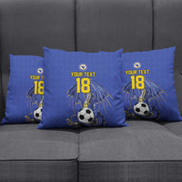 Custom Bosnia and Herzegovina Football 2026 Pillow Cover Blue Dragon National Pride