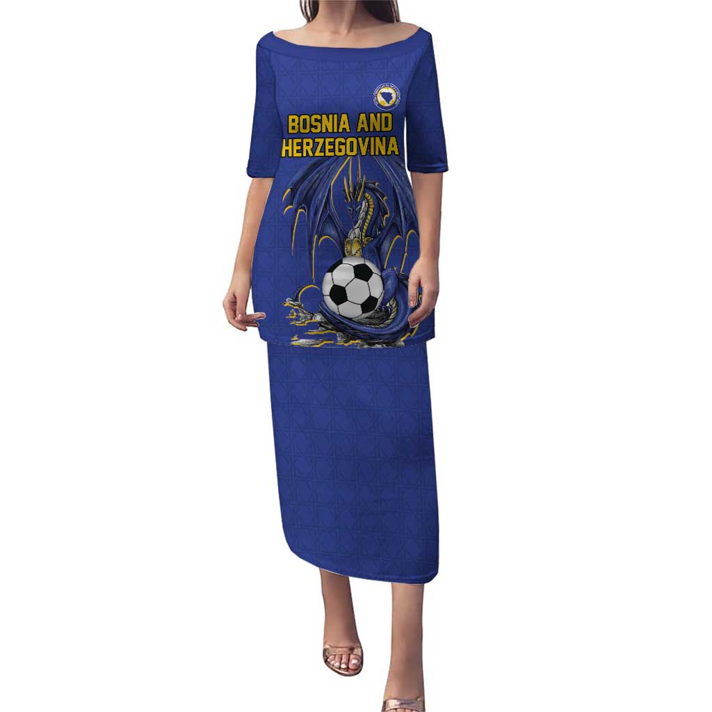 Custom Bosnia and Herzegovina Football 2026 Puletasi Blue Dragon National Pride
