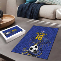 Custom Bosnia and Herzegovina Football 2026 Puzzle Blue Dragon National Pride