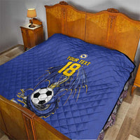 Custom Bosnia and Herzegovina Football 2026 Quilt Blue Dragon National Pride