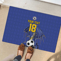 Custom Bosnia and Herzegovina Football 2026 Rubber Doormat Blue Dragon National Pride