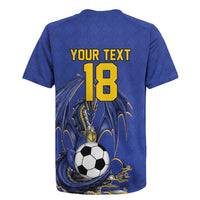 Custom Bosnia and Herzegovina Football 2026 Rugby Jersey Blue Dragon National Pride