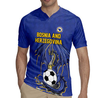Custom Bosnia and Herzegovina Football 2026 Rugby Jersey Blue Dragon National Pride