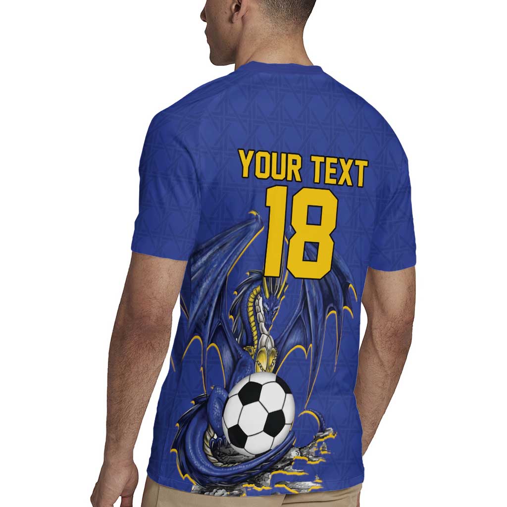 Custom Bosnia and Herzegovina Football 2026 Rugby Jersey Blue Dragon National Pride