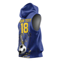 Custom Bosnia and Herzegovina Football 2026 Sleeveless Hoodie Blue Dragon National Pride