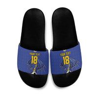 Custom Bosnia and Herzegovina Football 2026 Slide Sandals Blue Dragon National Pride