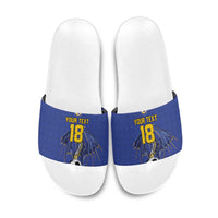 Custom Bosnia and Herzegovina Football 2026 Slide Sandals Blue Dragon National Pride