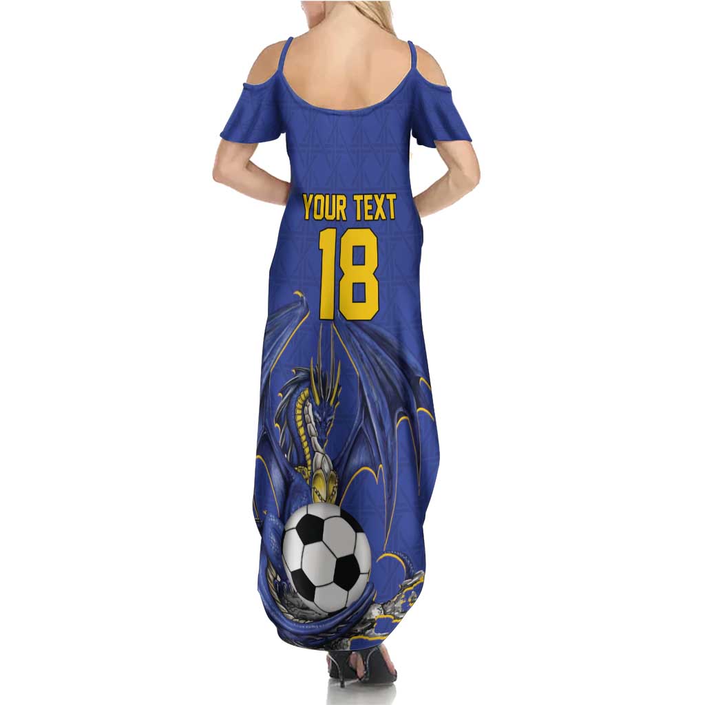 Custom Bosnia and Herzegovina Football 2026 Summer Maxi Dress Blue Dragon National Pride