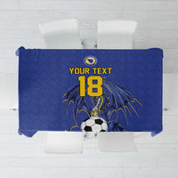 Custom Bosnia and Herzegovina Football 2026 Tablecloth Blue Dragon National Pride