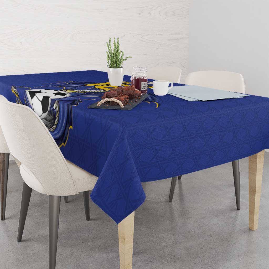 Custom Bosnia and Herzegovina Football 2026 Tablecloth Blue Dragon National Pride