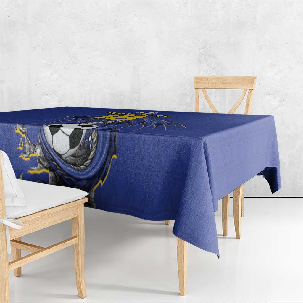 Custom Bosnia and Herzegovina Football 2026 Tablecloth Blue Dragon National Pride