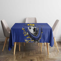 Custom Bosnia and Herzegovina Football 2026 Tablecloth Blue Dragon National Pride