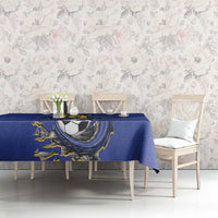 Custom Bosnia and Herzegovina Football 2026 Tablecloth Blue Dragon National Pride