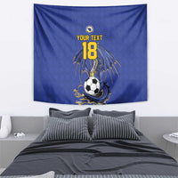 Custom Bosnia and Herzegovina Football 2026 Tapestry Blue Dragon National Pride