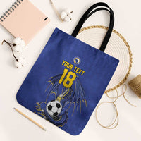 Custom Bosnia and Herzegovina Football 2026 Tote Bag Blue Dragon National Pride