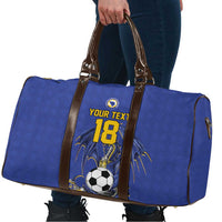 Custom Bosnia and Herzegovina Football 2026 Travel Bag Blue Dragon National Pride