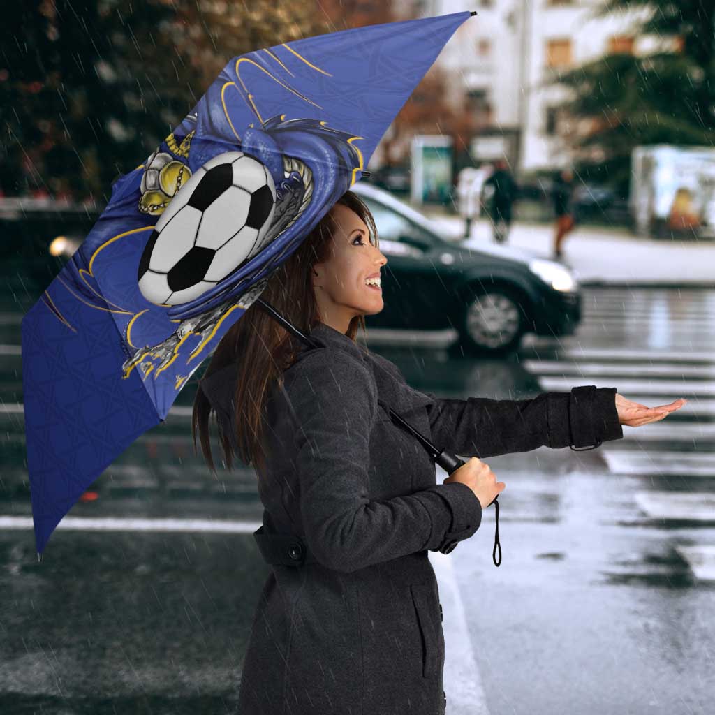 Custom Bosnia and Herzegovina Football 2026 Umbrella Blue Dragon National Pride