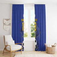 Custom Bosnia and Herzegovina Football 2026 Window Curtain Blue Dragon National Pride